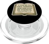 Christian Bible Verse Quote Philippians 4:13 Jesus Christ PopSockets PopGrip for MagSafe