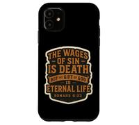 Christian Bible Verse Quote The Wages Of Sin Is Death Mens Case for iPhone 11