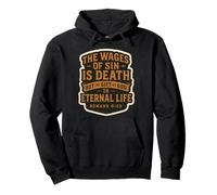 Christian Bible Verse Quote The Wages Of Sin Is Death Mens Pullover Hoodie