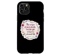 Christian Bible Verse Quote The Wages Of Sin Is Death Womens Case for iPhone 11 Pro