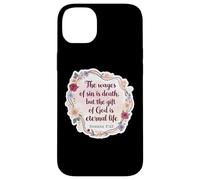 Christian Bible Verse Quote The Wages Of Sin Is Death Womens Case for iPhone 14 Plus