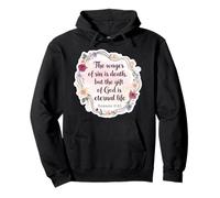 Christian Bible Verse Quote The Wages Of Sin Is Death Womens Pullover Hoodie