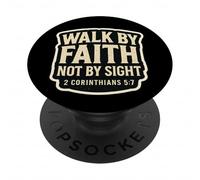 Christian Bible Verse Quote Walk By Faith Not By Sight Jesus PopSockets Adhesive PopGrip