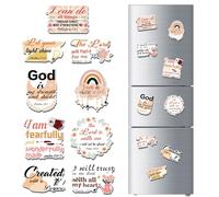 Christian Bible Verse Refrigerator Magnets - 9PCS Inspirational Refrigerator Magnets for Fridge Boho Motivational Religious Bible Quotes Fridge Scripture Prayer Gifts for Home Office Locker Decor