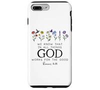 Christian Bible Verse Romans 8:28 We Know God Works for Good Case for iPhone 7 Plus/8 Plus