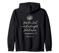 Christian Bible Verse Seek the Lord and His strength Zip Hoodie