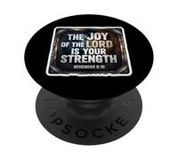 Christian Bible Verse The Joy Of The Lord Is Your Strength PopSockets Adhesive PopGrip