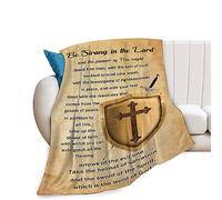 Christian Throw Blanket Bible Verse Blanket Gifts for Adults Religious Sword of Spirit Vintage Inspirational Scripture Blanket Ultra Soft Cozy Warm Plush Fleece All Season Blanket Decor 40''X50''