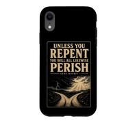 Christian Bible Verse Unless You Repent Luke 13:3 Gift Case for iPhone XR
