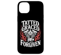 Christian Biker Tatted Graced Forgiven Case for iPhone 14 Plus