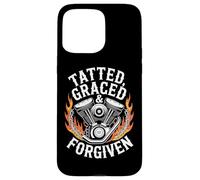 Christian Biker Tatted Graced Forgiven Case for iPhone 15 Pro Max