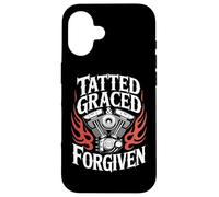 Christian Biker Tatted Graced Forgiven Case for iPhone 16