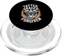 Christian Biker Tatted Graced Forgiven PopSockets PopGrip for MagSafe