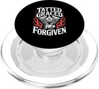 Christian Biker Tatted Graced Forgiven PopSockets PopGrip for MagSafe