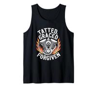 Christian Biker Tatted Graced Forgiven Tank Top