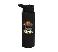 Christian Bird Watching Consider The Birds Gift Stainless Steel Insulated Water Bottle