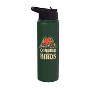 Christian Bird Watching Consider The Birds Gift Stainless Steel Insulated Water Bottle