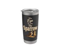 Christian Bird Watching His Eye is On The Sparrow Gift Stainless Steel Insulated Tumbler