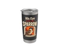 Christian Bird Watching His Eye is On The Sparrow Gift Stainless Steel Insulated Tumbler