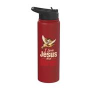 Christian Bird Watching I Love Jesus and Birds Gift Stainless Steel Insulated Water Bottle