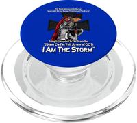 Christian Black Girl Woman African American I Am The Storm PopSockets PopGrip for MagSafe
