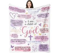 Christian Blanket for Women Gifts 60"X90" - Throw Blanket Special I Am a Child of God Inspirational Religious Confirmation Gifts for Women/Best Friend/Sister or Daughter Granddaughter