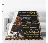 Christian Blanket Lion Lamb Decor Inspirational Throw Blanket Gifts for Girls Boys I Can Only Imagine Religious Super Warm Soft Plush Fleece Flannel Bed Blanket for Kids Adults Men Women 80"X60"