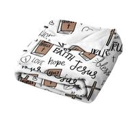 Christian Blanket, Soft and Warm Jesus Religious Homeware Ladies' Christian Blanket Suitable for Dining Rooms, Hotels, Gardens, Indoor Living Rooms, Bedrooms, Apartments 100x130cm