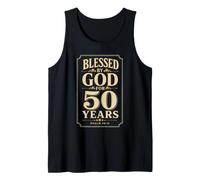 Christian Blessed By God for 50 Years Psalm 90:12 Tank Top
