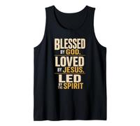 Christian Blessed By God Loved By Jesus Gift Tank Top