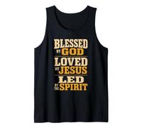Christian Blessed By God Loved By Jesus Gift Tank Top