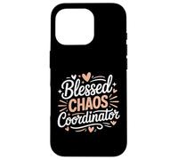 Christian Blessed Chaos Coordinator Mom Life Faith Case for iPhone 16 Pro