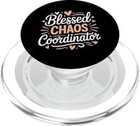 Christian Blessed Chaos Coordinator Mom Life Faith PopSockets PopGrip for MagSafe