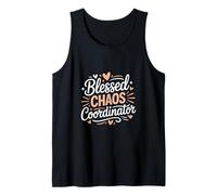 Christian Blessed Chaos Coordinator Mom Life Faith Tank Top