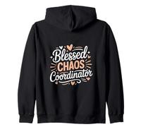 Christian Blessed Chaos Coordinator Mom Life Faith Zip Hoodie