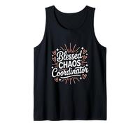 Christian Blessed Chaos Coordinator Mom Life Tank Top