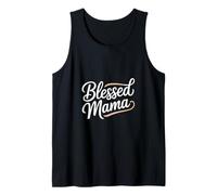 Christian Blessed Mama Faith Motherhood Message Tank Top