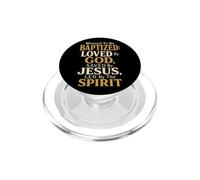 Christian Blessed To Be Baptized Baptism Faith Gift PopSockets PopGrip for MagSafe