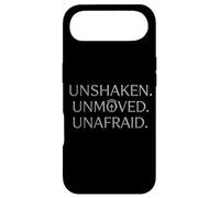 Christian Bold Faith Graphic - Unshaken. Unmoved. Unafraid. Case for iPhone Air
