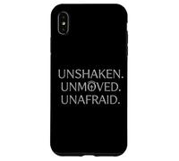 Christian Bold Faith Graphic - Unshaken. Unmoved. Unafraid. Case for iPhone XS Max