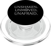 Christian Bold Faith Graphic - Unshaken. Unmoved. Unafraid. PopSockets PopGrip for MagSafe