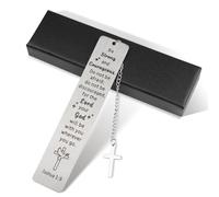 Christian Bookmark for Men,Inspirational Bible Book Mark,God Will Be with You Wherever You Go,Religious Bookmarks for Women Birthday Graduation Communion Christmas Thanksgiving