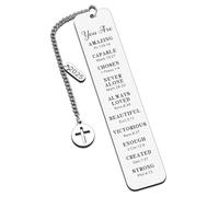 Christian Bookmark Gifts for Women Men First Communion Gifts for Teen Girls Boys Confirmation Baptism Gifts for Girls Religious Gifts Bible Verse Bookmark for Book Lovers Teenage Girls Catholic Easter