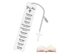 Christian Bookmark, Inspirational Christian Gifts for Women and Men, Bible Bookmarks with Inspirational Bible Verse, Personalised Bookmark for Birthday, Graduation, Communion, Religious Gifts