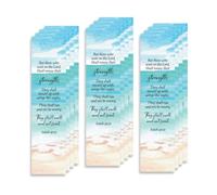 Christian Bookmark Packs with Bible Verse Isaiah 40:31; But Those Who Wait On The Lord Shall Renew Their Strength (Pack of 12)