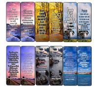 Christian Bookmarks Cards (60-Pack)- Bible Verses to Release Stress and Anxiety - Inspirational Religious Scriptures Prayer Cards - Best Encouragement Gifts for Men Women Teens Kids - Church Supplies