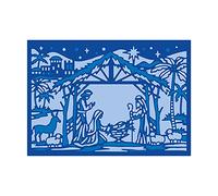 Christian Born Holy Family Rectangular Frame Christmas Dies for Card Making DIY Scrapbooking Embossing Stencil Die Cuts Punch Template Moulds Arts Crafts Metal Cutting Dies for Paper Crafting