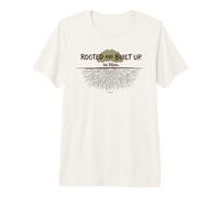 Christian Botanical Graphic Rooted and Built Up in Him Premium T-Shirt