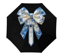 Christian Bow Compact Umbrella Automatic & Manual Folding Umbrellas for Men Women Travel Windproof Lightweight Manual