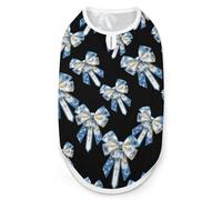 Christian Bow Dog Shirt for Dogs & Cats Soft Breathable Pet Vest T Shirt Lightweight Dog Tank Top L